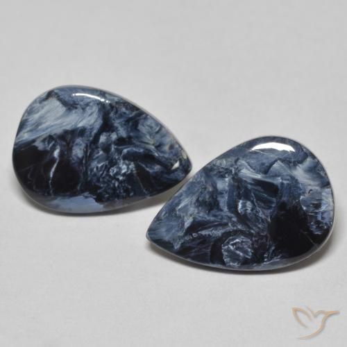 6.40ctw Natural Multicolor Pietersite, Pear Shape, Opaque
