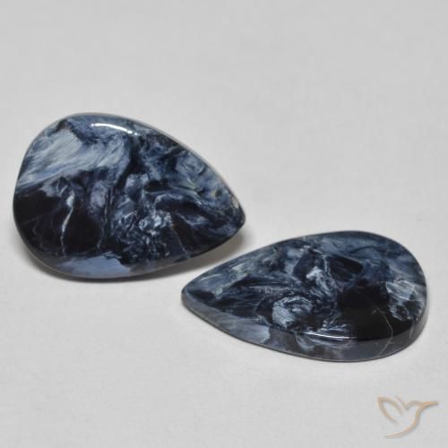 6.40 ctw Multicolor Pietersite Stones, Natural Pietersite in Pear Cabochon Shape for Sale