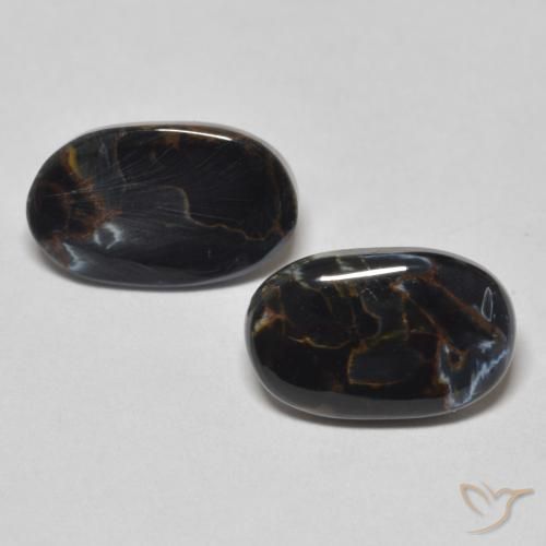 5.53 ct Oval Pietersite, 12.5 x 7.6 mm From Namibia, Photo A