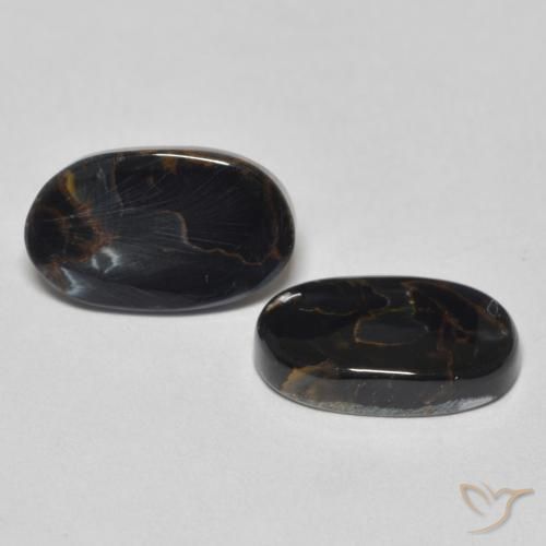 5.53 ctw Multicolor Pietersite Stones, Natural Pietersite in Oval Cabochon Shape for Sale