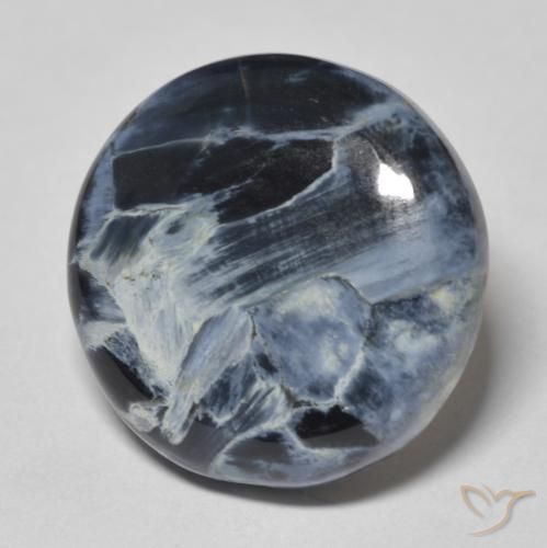 12.37 ct Multicolor Pietersite Stone, Natural Pietersite in Round Cabochon Shape for Sale
