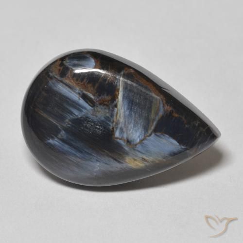 10.69 ct Multicolor Pietersite Stone, Natural Pietersite in Pear Cabochon Shape for Sale