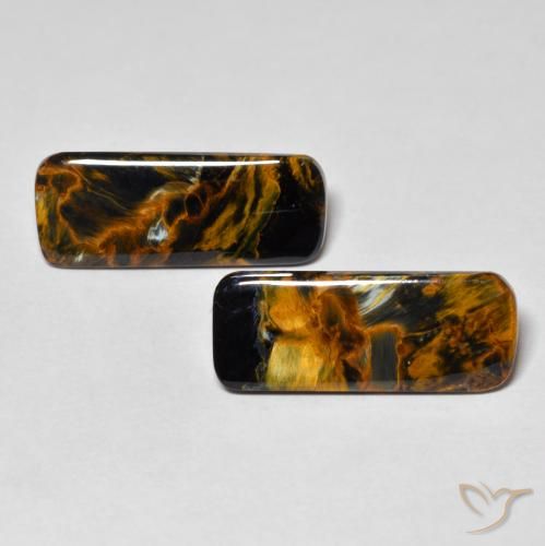 7.59 ct Cushion Pietersite, 20.3 x 8 mm From Namibia, Photo A