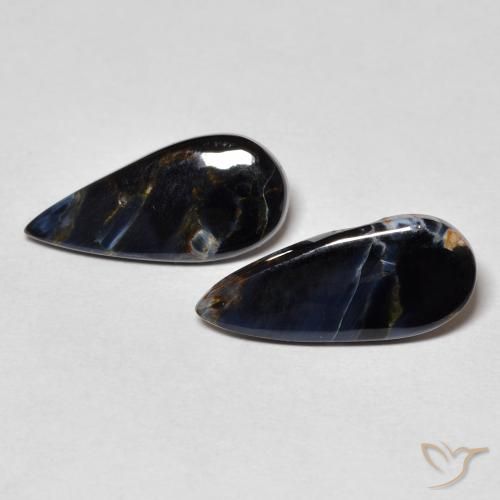 5.51ctw Natural Multicolor Pietersite, Pear Shape, Opaque