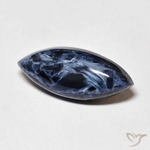 5.51 ct Multicolor Pietersite Stone, Natural Pietersite in Marquise Cabochon Shape for Sale