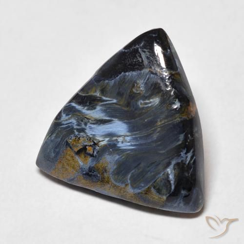 6.43 ct Multicolor Pietersite Stone, Natural Pietersite in Trillion Cabochon Shape for Sale