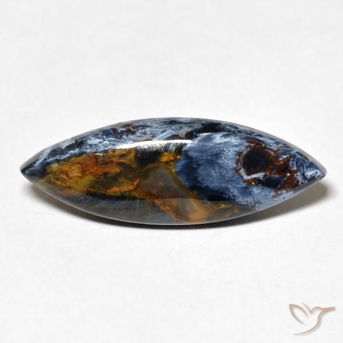 6.34ct Natural Multicolor Pietersite, Marquise, Opaque