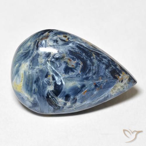 9.09 ct Multicolor Pietersite Stone, Natural Pietersite in Pear Cabochon Shape for Sale