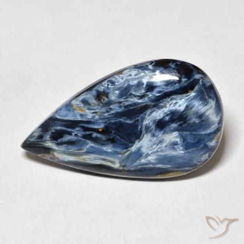 8.76ct Natural Multicolor Pietersite, Pear Shape, Opaque