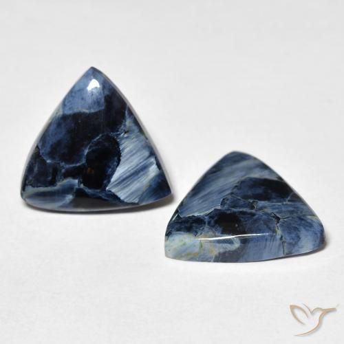 6.60 ctw Multicolor Pietersite Stones, Natural Pietersite in Trillion Cabochon Shape for Sale