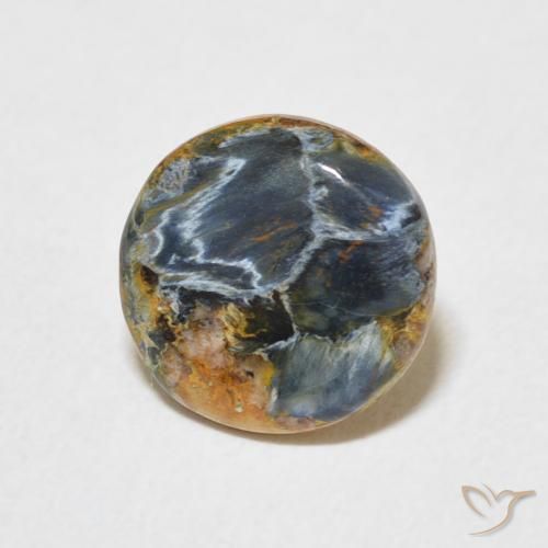 1.40 ct Multicolor Pietersite Stone, Natural Pietersite in Round Cabochon Shape for Sale