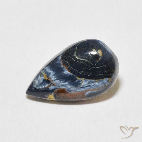 1.32ct Natural Multicolor Pietersite, Pear Shape, Opaque