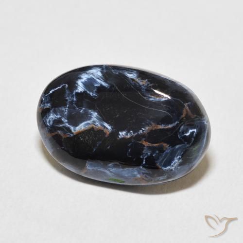 7.04 ct Multicolor Pietersite Stone, Natural Pietersite in Oval Cabochon Shape for Sale