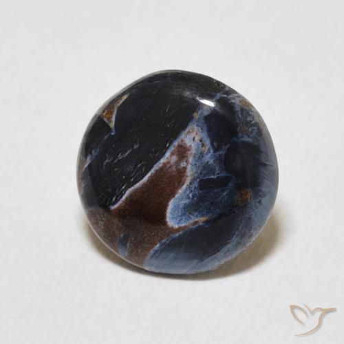 1.67 ct Multicolor Pietersite Stone, Natural Pietersite in Round Cabochon Shape for Sale