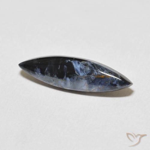 3.55 ct Multicolor Pietersite Stone, Natural Pietersite in Marquise Cabochon Shape for Sale