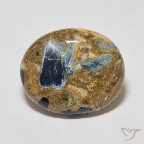 7.32ct Natural Multicolor Pietersite, Oval, Opaque