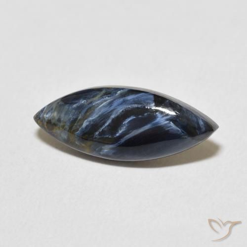 3.61 ct Multicolor Pietersite Stone, Natural Pietersite in Marquise Cabochon Shape for Sale