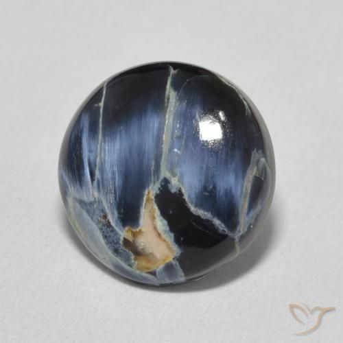 3.64 ct Multicolor Pietersite Stone, Natural Pietersite in Round Cabochon Shape for Sale