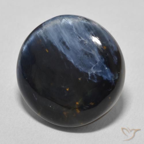 8.84 ct Multicolor Pietersite Stone, Natural Pietersite in Round Cabochon Shape for Sale