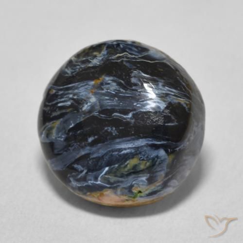 6.13 ct Multicolor Pietersite Stone, Natural Pietersite in Round Cabochon Shape for Sale