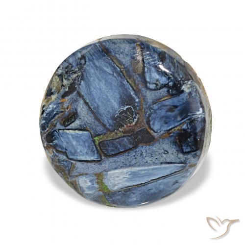 7.79 ct Multicolor Pietersite Stone, Natural Pietersite in Round Cabochon Shape for Sale