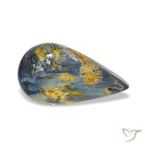 2.88 ct Multicolor Pietersite Stone, Natural Pietersite in Pear Cabochon Shape for Sale