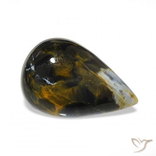 7.46 ct Multicolor Pietersite Stone, Natural Pietersite in Pear Cabochon Shape for Sale