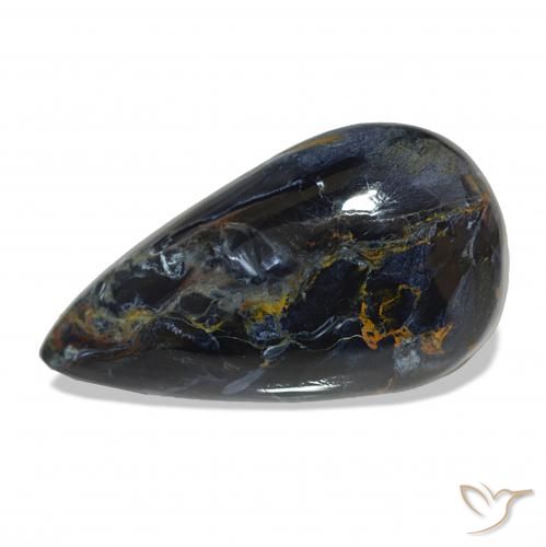 9.28 ct Multicolor Pietersite Gemstone, Pietersite Gem in Pear Cabochon Shape for Sale.
