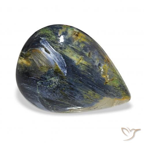 10.57 ct Multicolor Pietersite Stone, Natural Pietersite in Pear Cabochon Shape for Sale