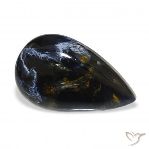 12.86 ct Multicolor Pietersite Stone, Natural Pietersite in Pear Cabochon Shape for Sale