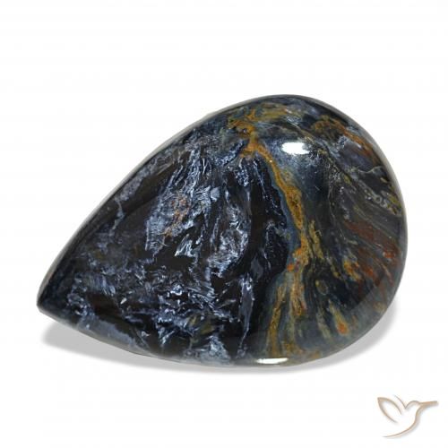 15.43 ct Multicolor Pietersite Gemstone, Pietersite Gem in Pear Cabochon Shape for Sale.