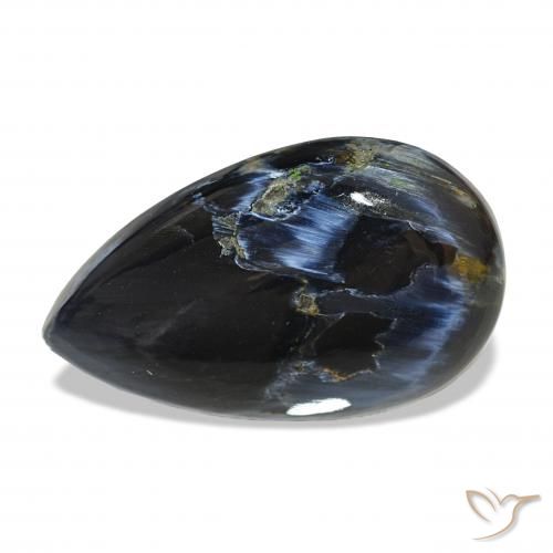 13.66 ct Multicolor Pietersite Gemstone, Pietersite Gem in Pear Cabochon Shape for Sale.