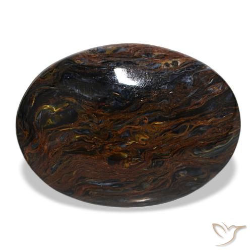 23.54 ct Multicolor Pietersite Gemstone, Pietersite Gem in Oval Cabochon Shape for Sale.