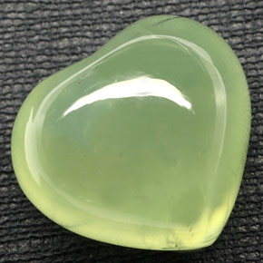 48.76 ct Green Prehnite Stone, Natural Prehnite in Heart Cabochon Shape for Sale