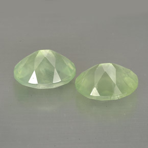 Prehnite Gemstone in 10 x 8 mm (calibrated) Size for Sale, Prehnite Stone in Green Color