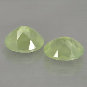 Prehnite Gemstone in 10 x 8 mm (calibrated) Size for Sale, Prehnite Stone in Green Color