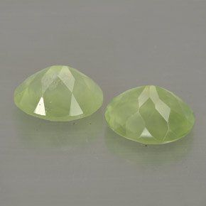Prehnite Gemstone in 10 x 8 mm (calibrated) Size for Sale, Prehnite Stone in Green Color