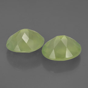 Prehnite Gemstone in 10 x 8 mm (calibrated) Size for Sale, Prehnite Stone in Green Color