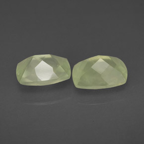 Prehnite Gemstone in 8.1 x 6.1 mm Size for Sale, Prehnite Stone in Green Color