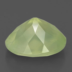 Prehnite Gemstone in 12 x 10 mm (calibrated) Size for Sale, Prehnite Stone in Green Color