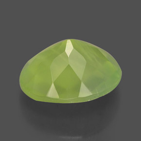 Prehnite Gemstone in 12 x 10 mm (calibrated) Size for Sale, Prehnite Stone in Green Color