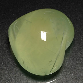 40.95 ct Green Prehnite Stone, Natural Prehnite in Heart Cabochon Shape for Sale
