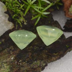 Prehnite Gemstones in 8 mm (calibrated) Size for Sale, Prehnite Stones in Green Color