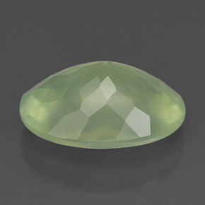 Prehnite Gemstone in 15.4 x 11 mm Size for Sale, Prehnite Stone in Green Color