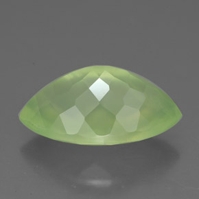 Prehnite Gemstone in 15 x 9 mm Size for Sale, Prehnite Stone in Green Color