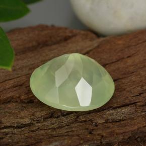 Prehnite Gemstone in 11.6 x 9.9 mm Size for Sale, Prehnite Stone in Green Color