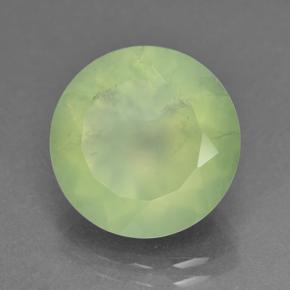 8.59 ct Green Prehnite Stone, Natural Prehnite in Round Facet Shape for Sale