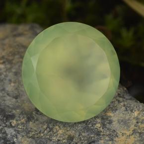9.45 ct Green Prehnite Stone, Natural Prehnite in Round Facet Shape for Sale