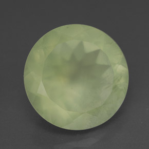 9.22 ct Green Prehnite Stone, Natural Prehnite in Round Facet Shape for Sale