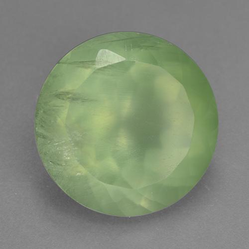 9.78 ct Green Prehnite Stone, Natural Prehnite in Round Facet Shape for Sale